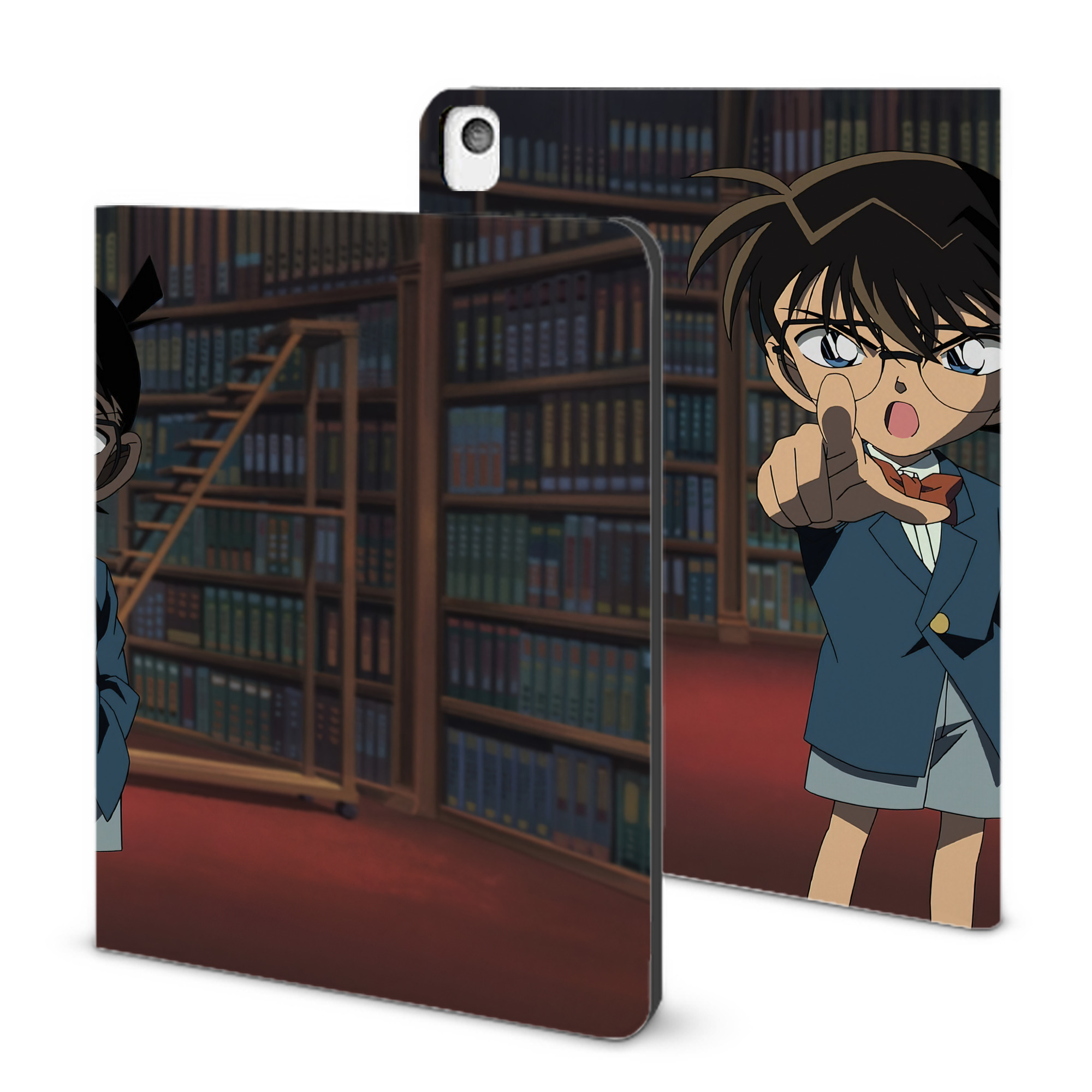 （画像用） 名探偵コナン Detective Conan IPadケース ペンホルダー付き ブックスタイルデザイン